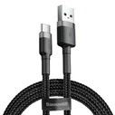 Καλώδιo USB Baseus USB-C Cafule 3A 1m (gray & black)