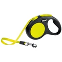 Λουράκι Σκύλου Flexi New NEON 5 m Black, Yellow Retractable