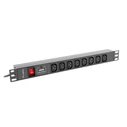 Πολύπριζο Rack Lanberg PDU RACK (1U, 16A, 8X IEC C13)