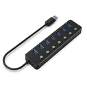 USB Hub Gembird UHB-U3P7P-01 7-port USB 3.1 (Gen 1) with switches, black