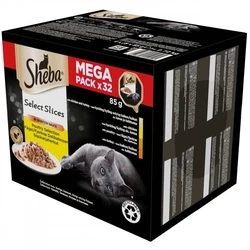 Υγρή Τροφή Γάτας Sheba tray sauce poultry/chicken/ turkey 32x85 g