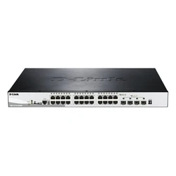 Network Switch D-Link DGS-1510-28XMP/E Managed L2/L3 (10/100/1000) (PoE) Black, Grey