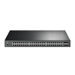 Network Switch TP-Link JetStream 48-Port and 4-Port 10GE SFP+ L2+ Managed PoE+