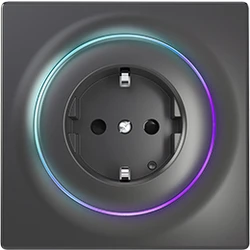 Πριζα τοίχου Χωνευτή Fibaro FGWOF-011-8 socket-outlet Type F Black