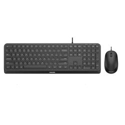 Σετ Πληκτρολόγιο Και Ποντίκι Philips 2000 series SPT6207B/00 USB US English Black