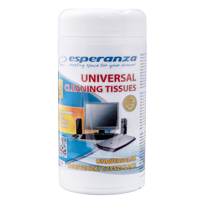 Product Μαντηλάκια Καθαρισμού Esperanza ES105 Universal cleaning wipes - 100 items base image