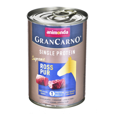 Product Υγρή Τροφή Σκύλων Animonda GranCarno Single Protein flavor: horse meat - 400g can base image