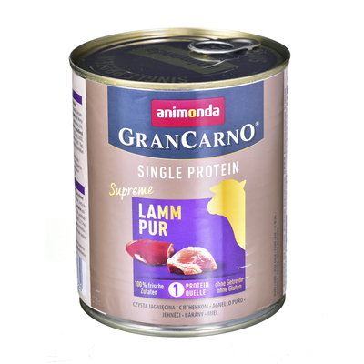 Product Υγρή Τροφή Σκύλων Animonda GranCarno Single Protein flavor: lamb - 800g can base image