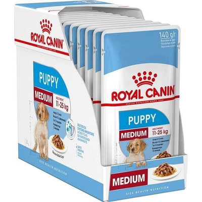 Product Υγρή Τροφή Σκύλων Royal Canin Puppy Medium 10x140g base image