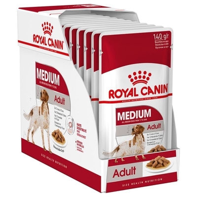 Product Υγρή Τροφή Σκύλων Royal Canin Medium Adult 10x140g base image