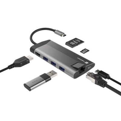 Product Docking Station Natec FOWLER PLUS USB-C, HDMI 4K, RJ45 base image