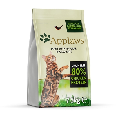 Product Ξηρά Τροφή Γάτας Applaws 7.5 kg Adult Chicken, Lamb base image