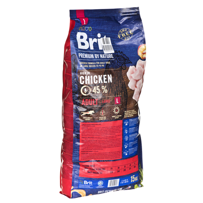 Product Ξηρά Τροφή Σκύλων BRIT PREMIUM BY NATURE ADULT L 15KG base image