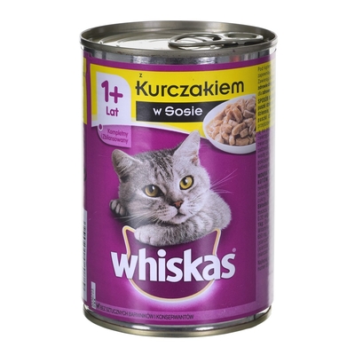 Product Υγρή Τροφή Γάτας Whiskas ADULT CHICKEN - CAN 400G base image