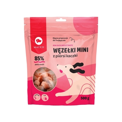 Product Σνακ Σκύλων Maced Mini duck breast knots 500g base image
