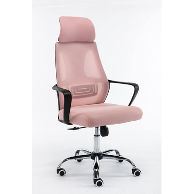 Product Καρέκλα Γραφείου Topeshop NIGEL Pink Padded seat Mesh backrest (60cm x 32cm x 58cm) base image