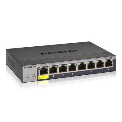 Product Network Switch Netgear GS108Tv3 Managed L2 (10/100/1000) Grey base image