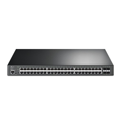 Product Network Switch TP-Link JetStream 48-Port and 4-Port 10GE SFP+ L2+ Managed PoE+ base image