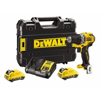 Product Δραπανοκατσάβιδο DEWALT DCD701D2-QW Cordless 2x 12V 2Ah XR TSTAK Black, Yellow base image