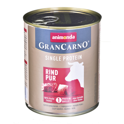 Product Υγρή Τροφή Σκύλων Animonda GranCarno Single Protein flavor: beef - 800g can base image