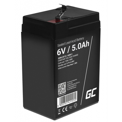 Product Μπαταρία UPS Green Cell AGM11 Sealed Lead Acid (VRLA) 6 V 5 Ah base image