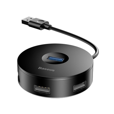 Product USB Hub Baseus 4in1 to 3.0 + 3x 2.0 15cm (black) base image