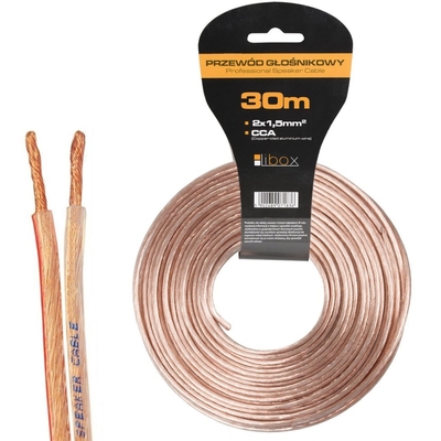 Product Καλώδιο Ηχείου Libox 2x1,50mm LB0008-30 audio 30 m Transparent base image