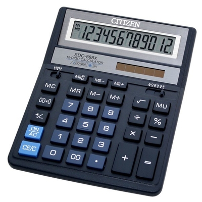 Product Αριθμομηχανή Citizen SDC-888X Pocket Financial Blue base image