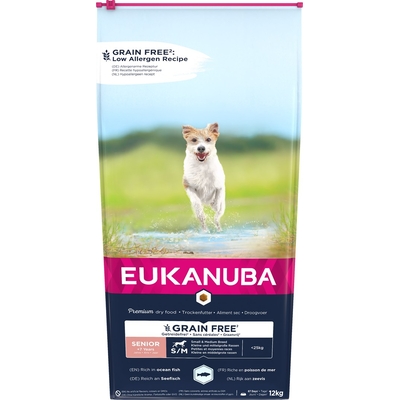 Product Ξηρά Τροφή Σκύλων Eukanuba Grain Free Senior small/medium breed, Ocean fish 12 kg base image