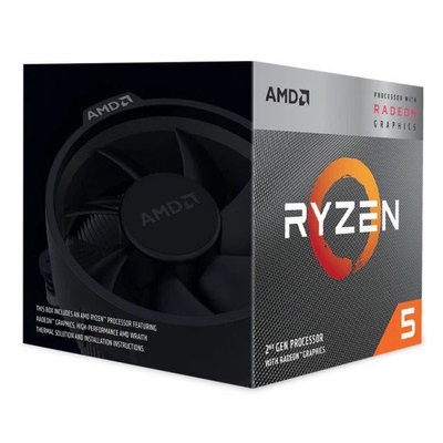 Product CPU AMD Ryzen 5 3400G processor 3.7 GHz 4 MB L3 Box base image