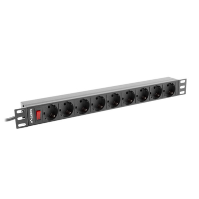 Product Πολύπριζο Rack Lanberg 19" PDU 1U 9X SHUKO base image