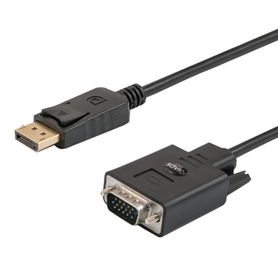 Product Καλώδιo DisplayPort Savio (M)  VGA (M) 1.8m CL-92 1.8m VGA (D-Sub) Black base image