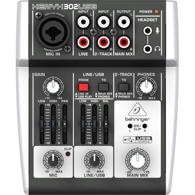 Product Κονσόλα Behringer X302USB audio mixer 5 channels base image