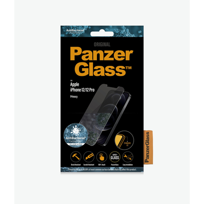 Product Screen Protector PanzerGlass Apple iPhone 12/12 Pro Standard Fit Privacy Anti-Bacterial base image