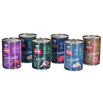 Product Υγρή Τροφή Σκύλων Fafik Mix 2x Rabbit, venison, lamb, duck, beef 6x400 g base image