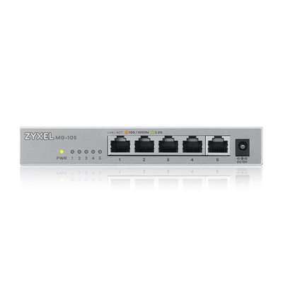 Product Network Switch Zyxel MG-105 Unmanaged 2.5G Ethernet (100/1000/2500) Steel base image