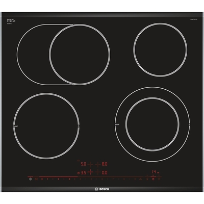 Product Εστίες Κουζίνας Bosch Serie 8 PKN675DP1D Black, Stainless steel Built-in ceramic 4 zone(s) base image