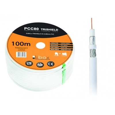 Product Καλώδιο Κεραίας Libox PCC80 100m coaxial RG-6/U White base image