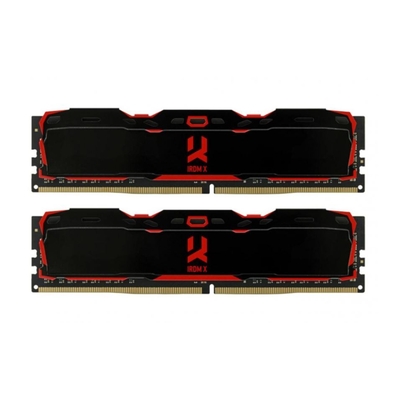 Product Μνήμη RAM Σταθερού DDR4 16GB GOODRAM IRDM X (2x8GB) 3200MHz CL16 - IR-X3200D464L16SA/16GDC Black base image