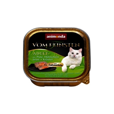 Product Υγρή Τροφή Γάτας Animonda Vom Feinsten with Turkey, Chicken Breast, Herbs 100g base image