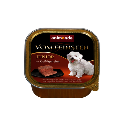 Product Υγρή Τροφή Σκύλων Animonda Vom Feinsten with poultry liver Beef, Liver, Pork Junior 150 g base image