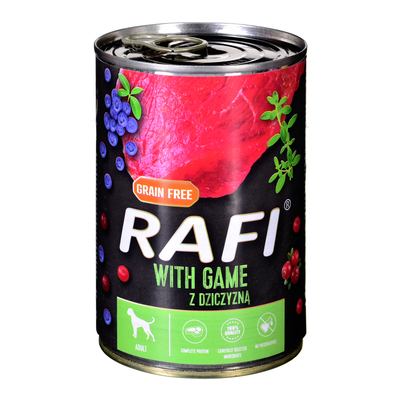 Product Υγρή Τροφή Σκύλων Dolina Noteci Rafi Game, Venison Adult 400 g base image
