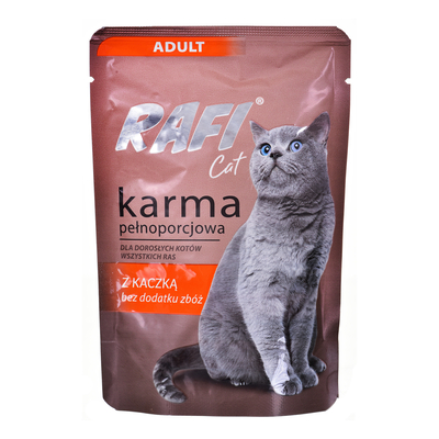 Product Υγρή Τροφή Γάτας Dolina Noteci Rafi with duck 100g base image