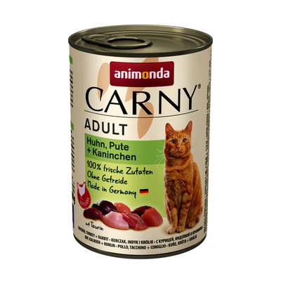 Product Υγρή Τροφή Γάτας Animonda Carny Adult flavour: chicken. turkey. rabbit - wet - 200g base image