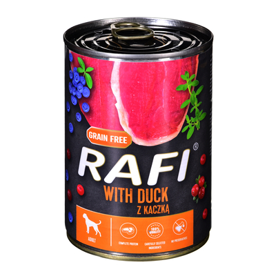 Product Υγρή Τροφή Σκύλων Dolina Noteci RAFI duck, blueberry, cranberry - Wet 400 g base image