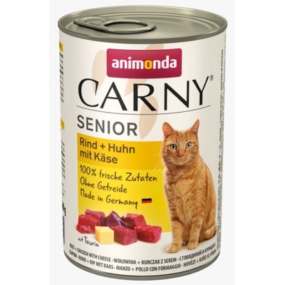 Product Υγρή Τροφή Γάτας Animonda Carny Senior Beef + Chicken with Cheese 400g base image