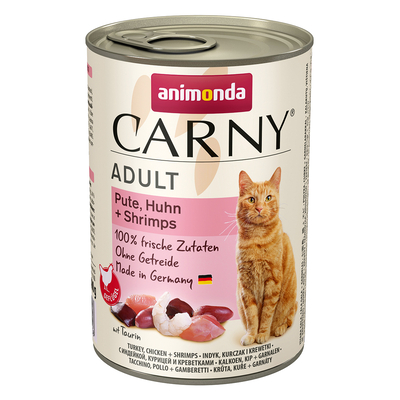 Product Υγρή Τροφή Γάτας Animonda Carny Adult flavour: turkey. chicken. prawns - wet - 400g base image