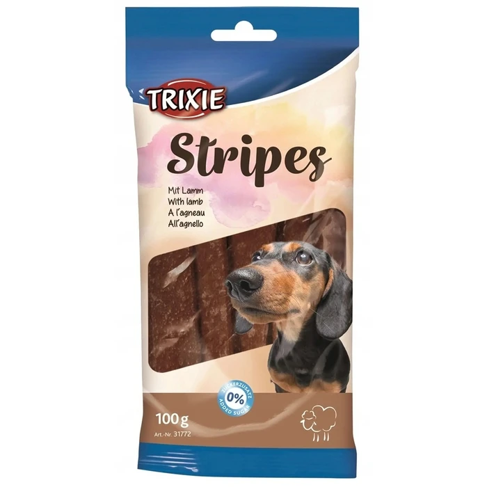 Σνακ για τον Σκύλο Trixie Stripes with lamb - Dog treat - 100g
