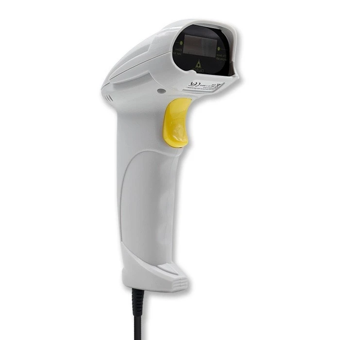 Barcode Scanner Qoltec 50877 Laser 1D ,USB ,White