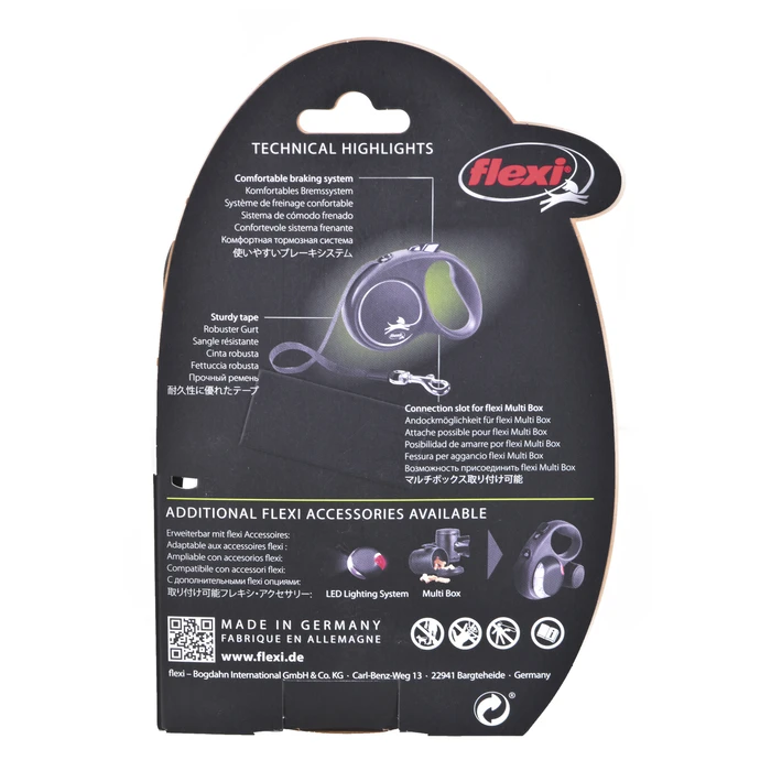 Λουράκι Σκύλου Flexi Black Design S 5 m Retractable